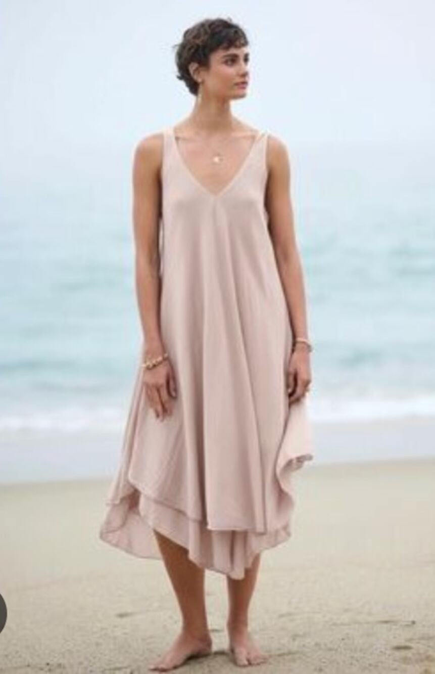 Gorsuch Cp Shades Cotton Silk Dress Andi V Nwt Pale Light Pink Size Small S